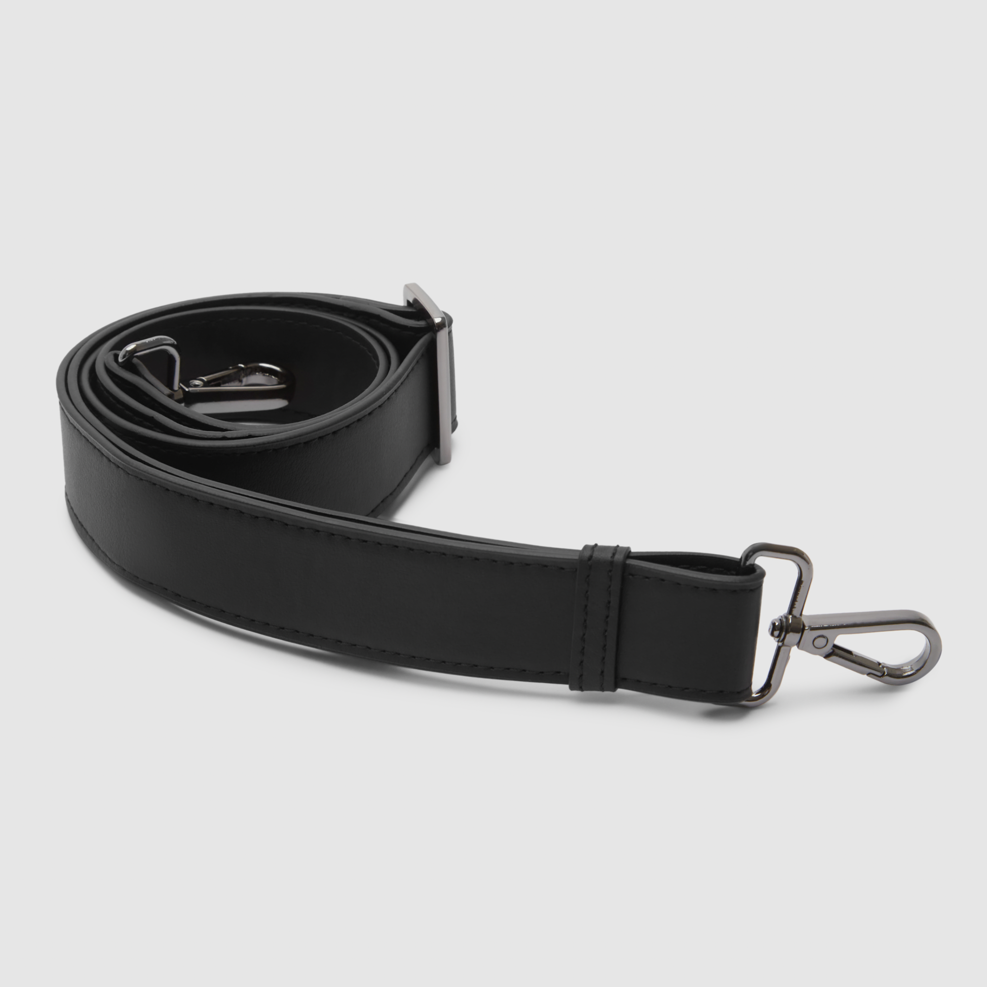 Crossbody Bag Strap - Pineapple Leather - Black